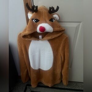 Reindeer Hoodie with Antlers
